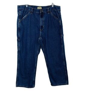 Blue Mountain Y2K Carpenter Jeans Men 42 Straight‎ 100% Cotton Heavy Inseam 28"